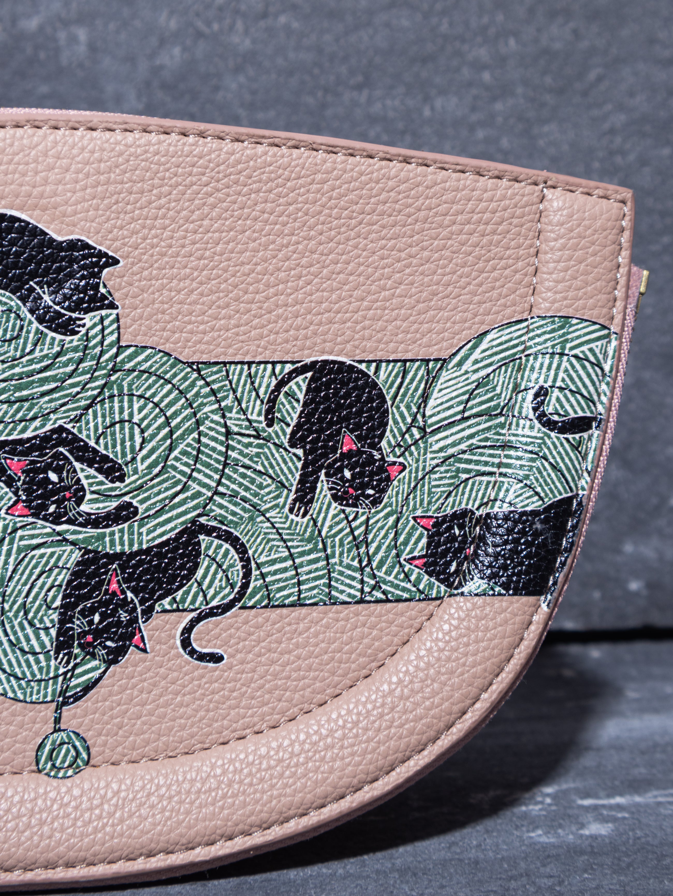 The Knitty Kitties Half Moon Sling Bag