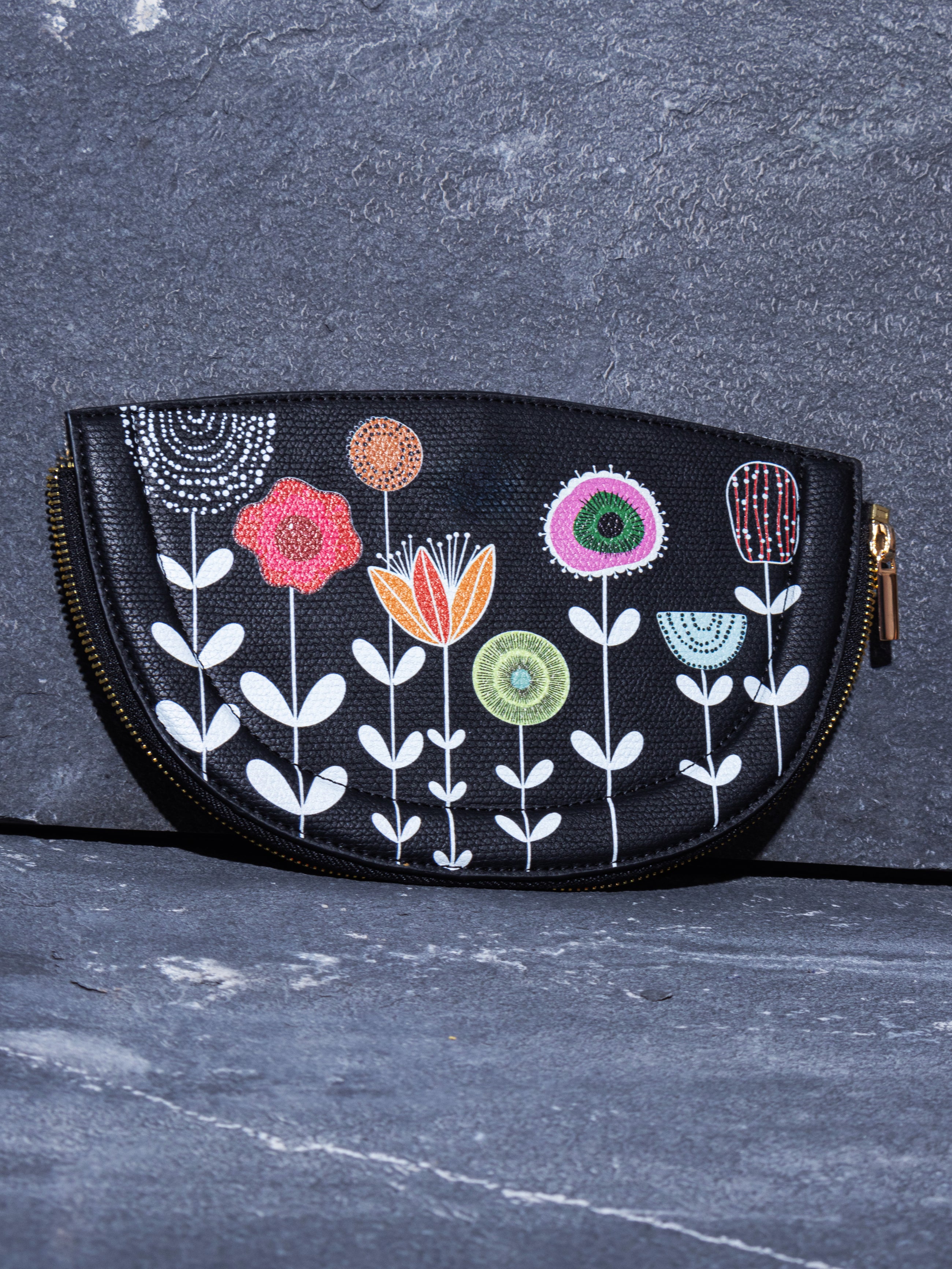 FLORAL BUNDLE HALF MOON BAG
