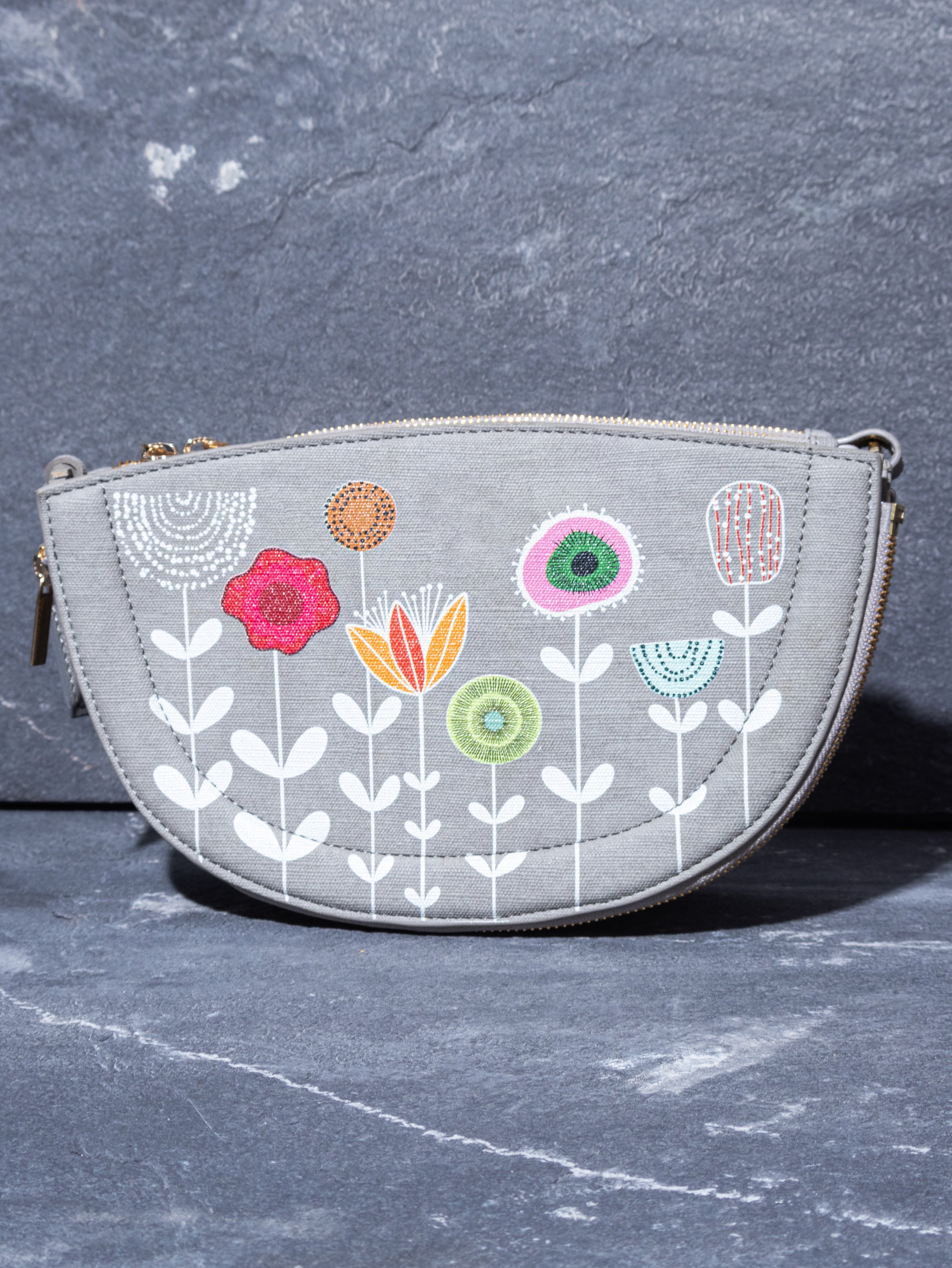 FLORAL BUNDLE HALF MOON BAG