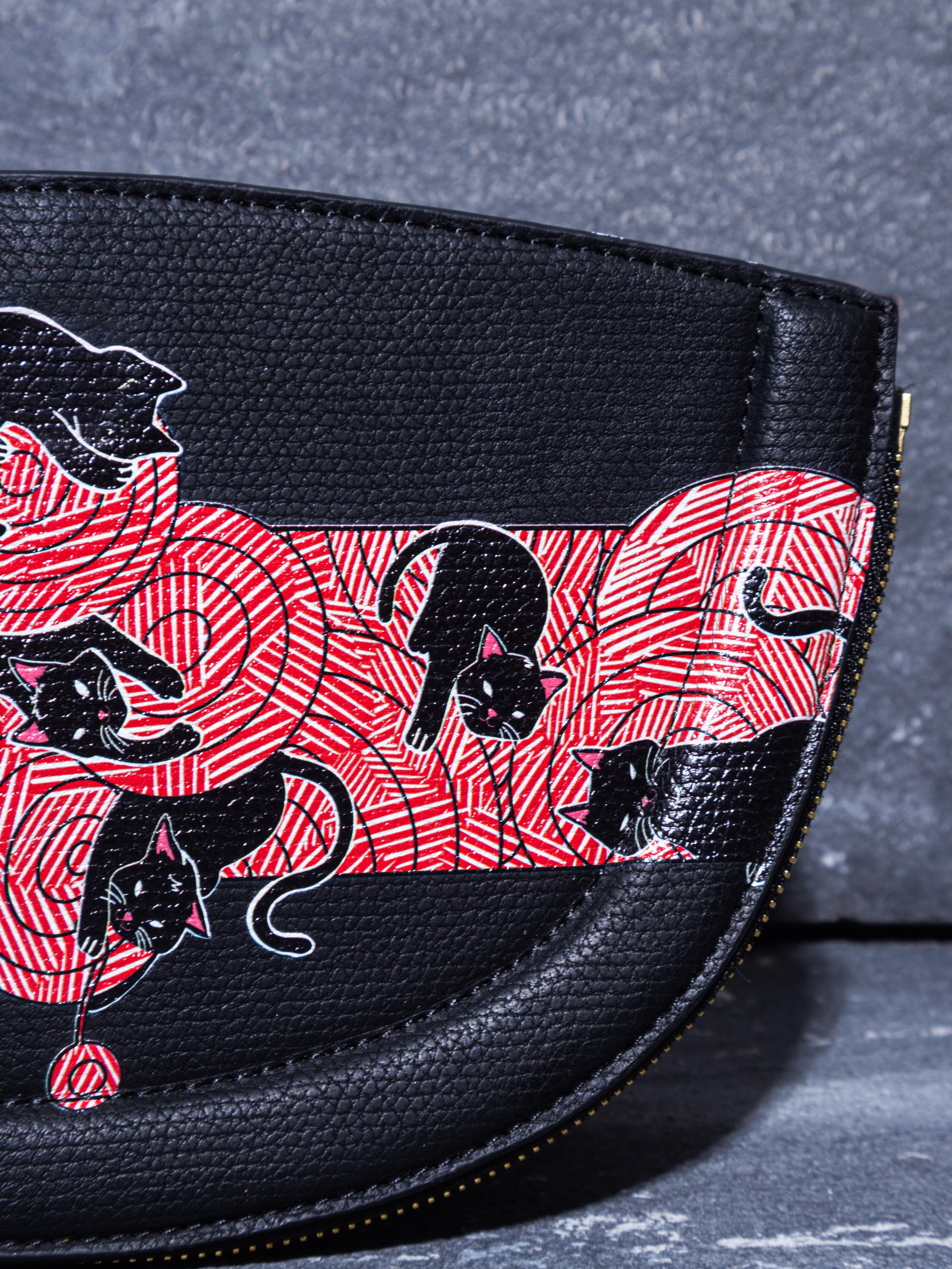 The Knitty Kitties Half Moon Sling Bag