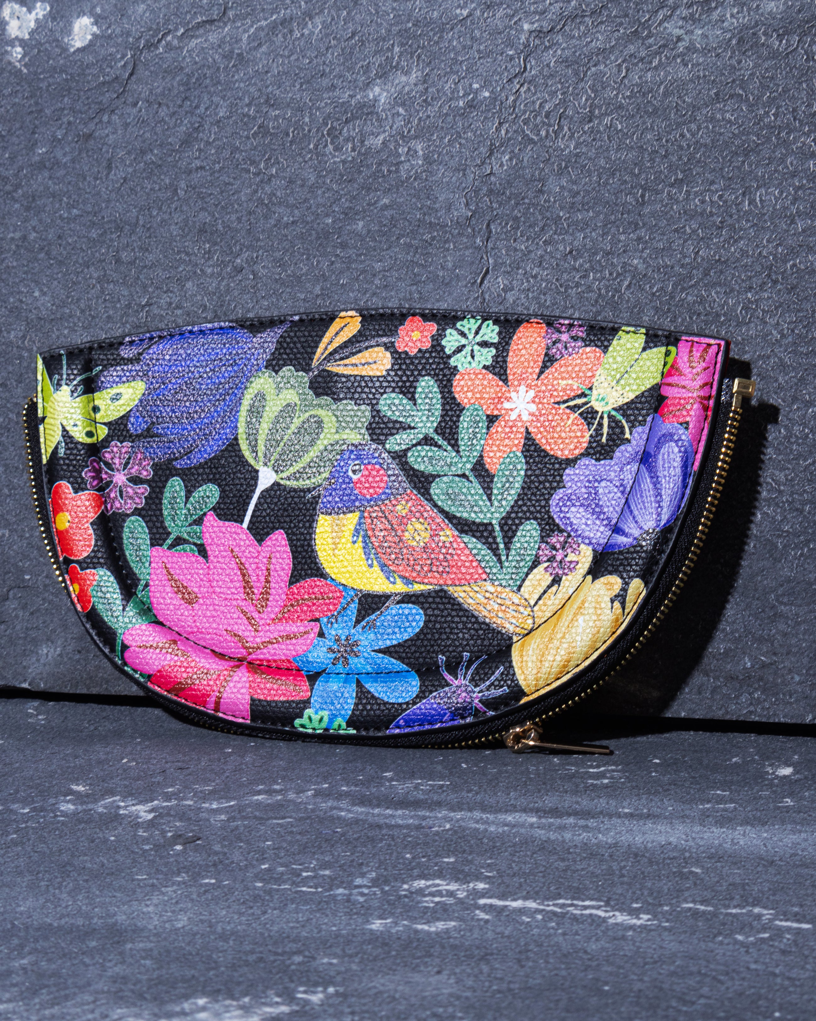 FLORAL BUNDLE HALF MOON BAG
