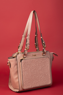 कला Champagne (Abstract Wilderness) Everyday Essential Shoulder Bag (PRE ORDER)