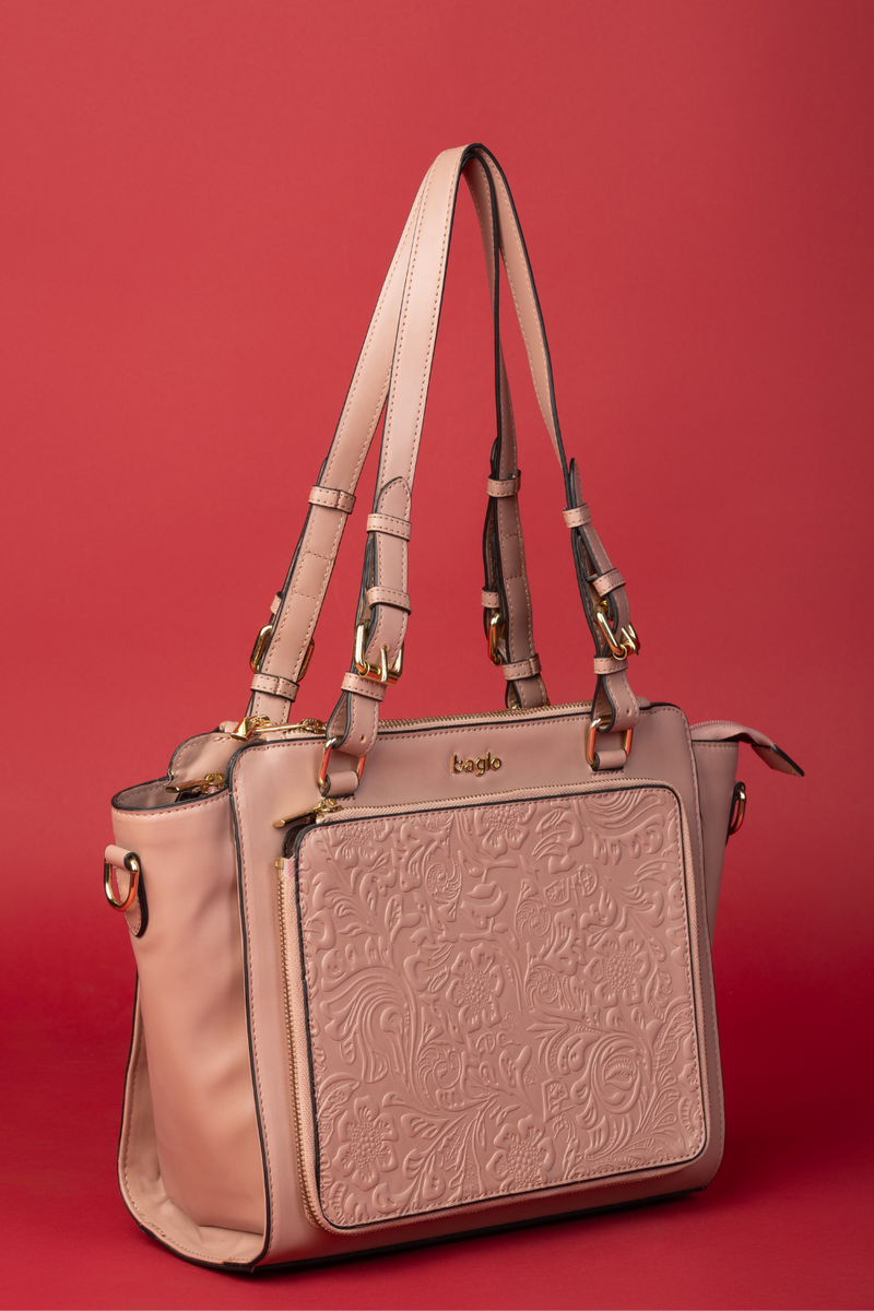कला Champagne (Abstract Wilderness) Everyday Essential Shoulder Bag (PRE ORDER)