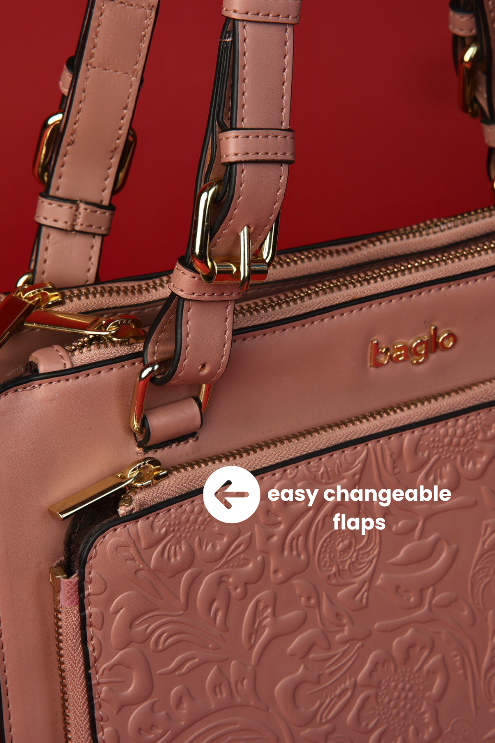 CHAMPAGNE CALVES CHANGEABLE FLAPS (Does not include bag)