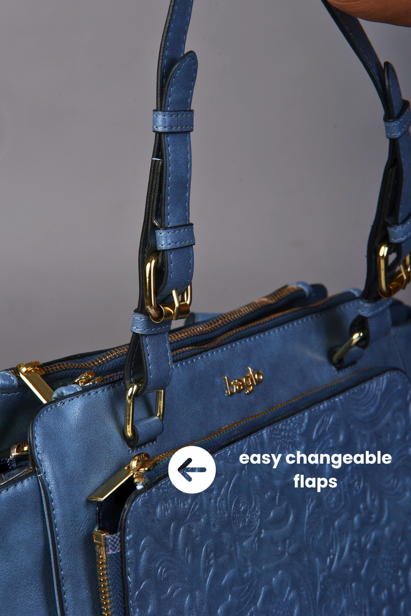 CHARCOAL GREY CONTEMPORARY SHIV CHANGEABLE FLAPS (Does not include bag)