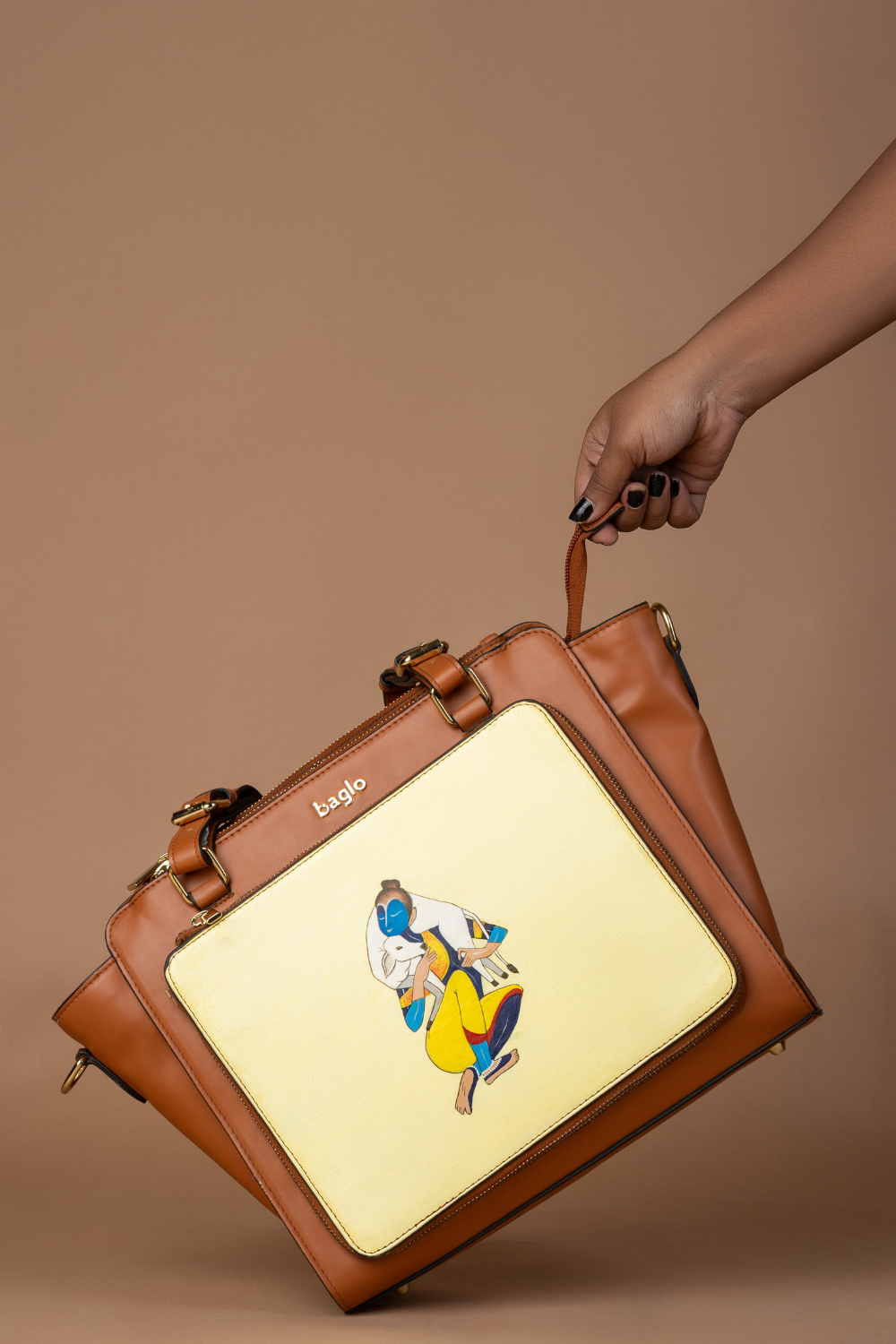 कला Tan (Contemporary Natwar) Everyday Essential Shoulder Bag
