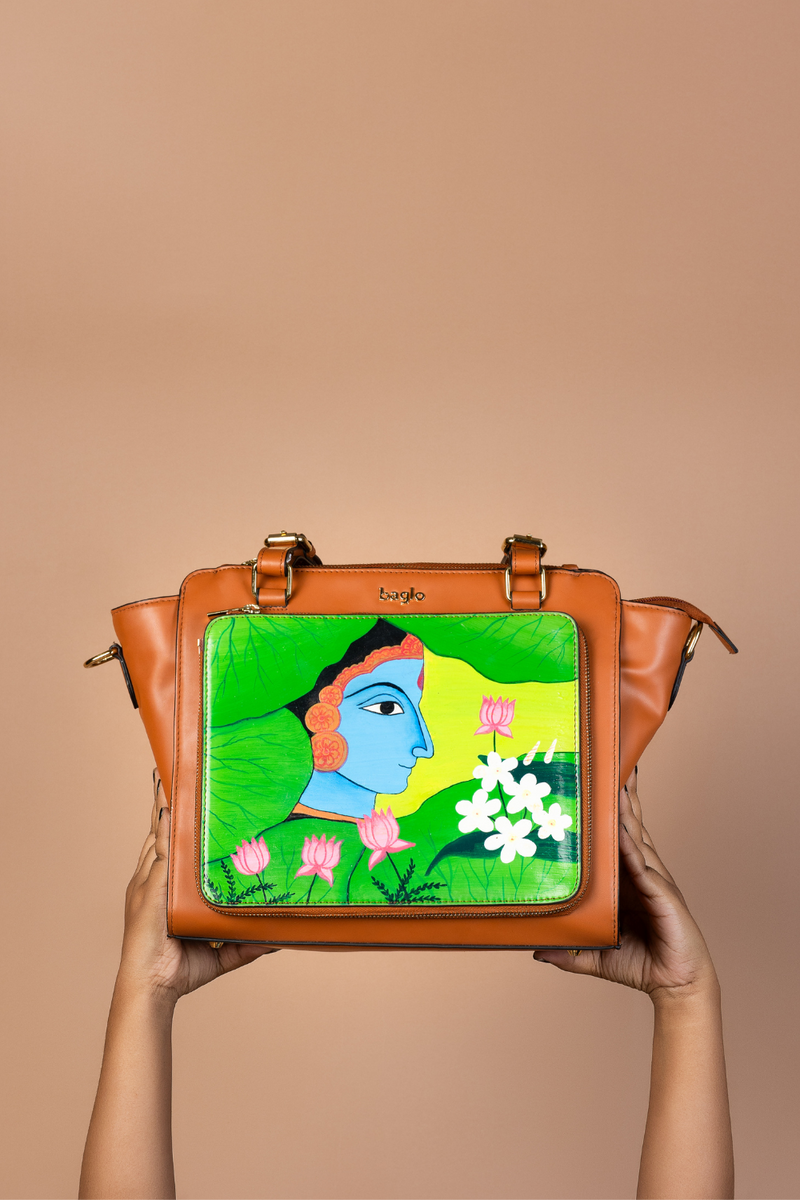 कला Tan (Contemporary Krishna) Everyday Essential Shoulder Bag