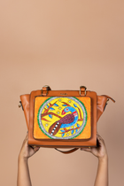 कला Tan (Madhubani Moor) Everyday Essential Shoulder Bag