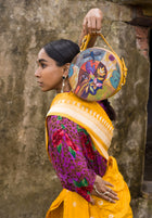 रसा Adwitya Round Sling Bag (HAND-PAINTED)