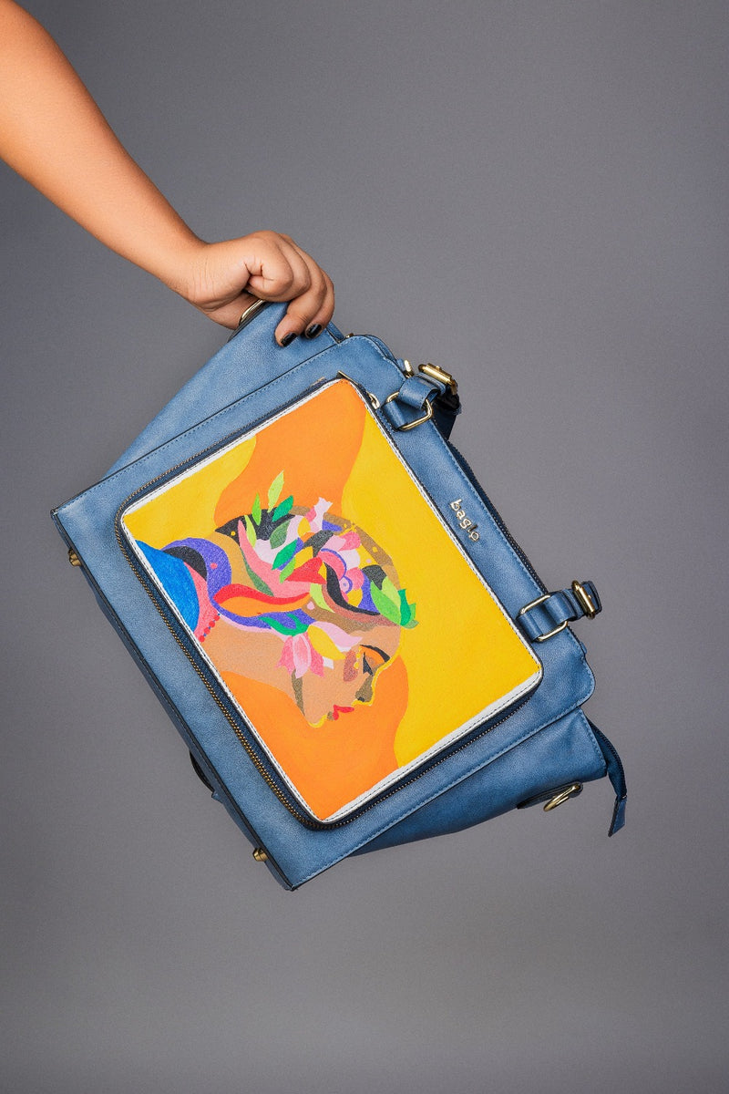 कला Charcoal Grey (Line Art Face) Everyday Essential Shoulder Bag