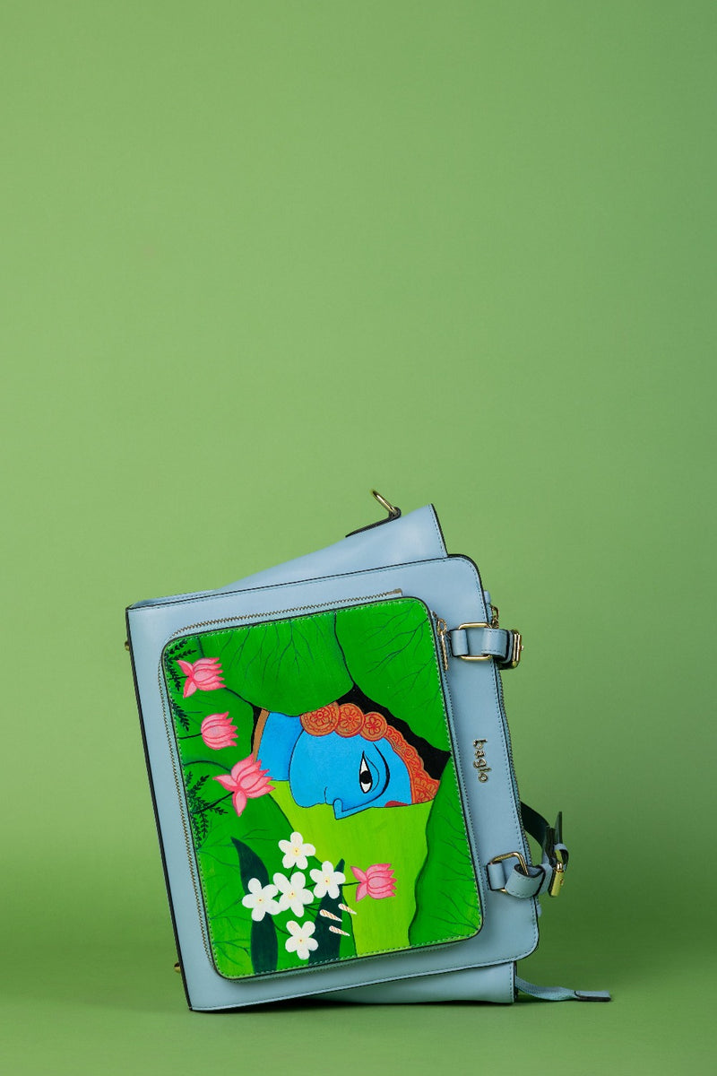कला Powder Blue (Contemporary Krishna) Everyday Essential Shoulder Bag