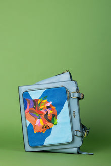कला Powder Blue (Line Art Face) Everyday Essential Shoulder Bag