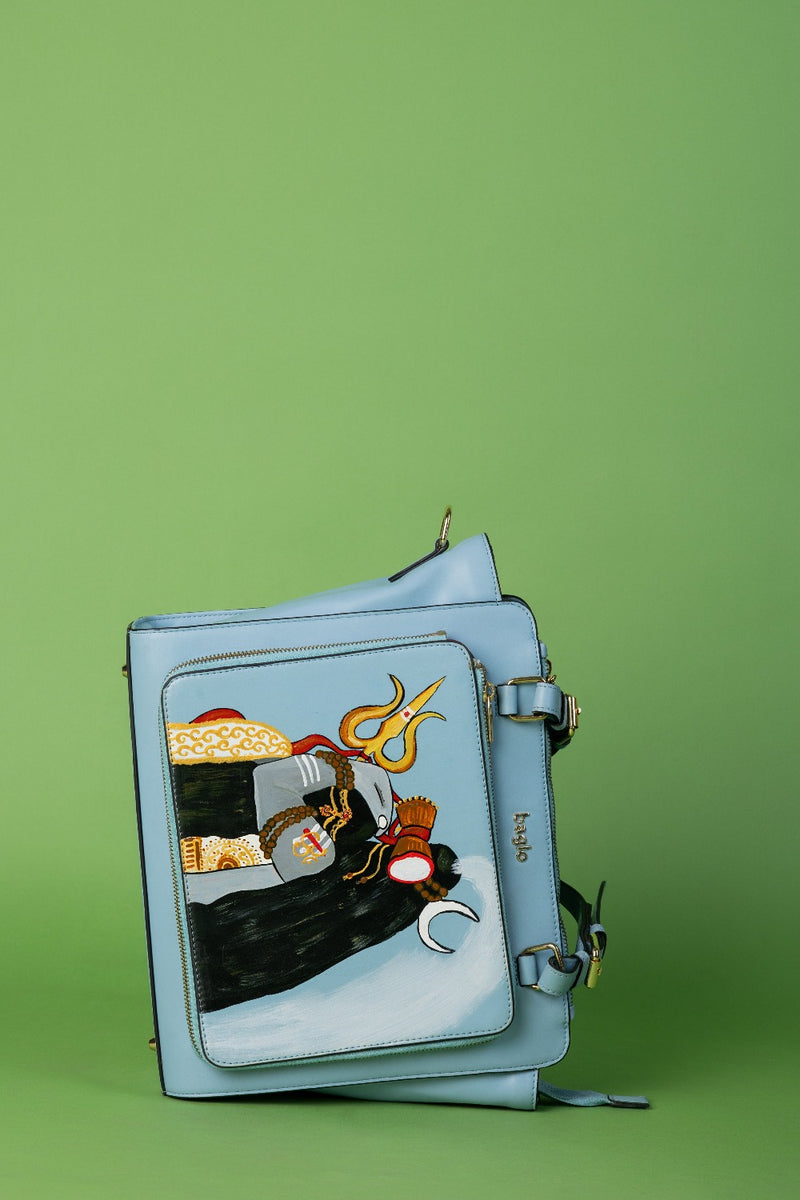 कला Powder Blue (Contemporary Shiv) Everyday Essential Shoulder Bag