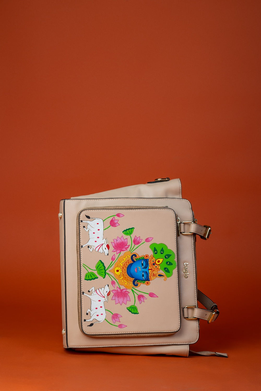 कला Beige (Pichwai Shrinathji) Everyday Essential Shoulder Bag (PRE ORDER)