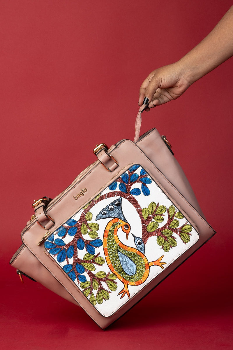 CHAMPAGNE GONDH PEACOCK CHANGEABLE FLAPS (Does not include bag)
