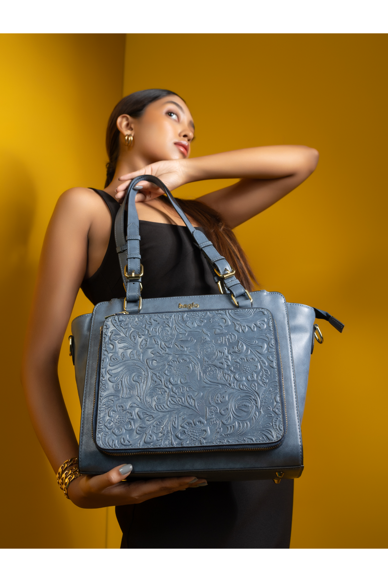 कला Charcoal Grey (Contemporary Natwar) Everyday Essential Shoulder Bag