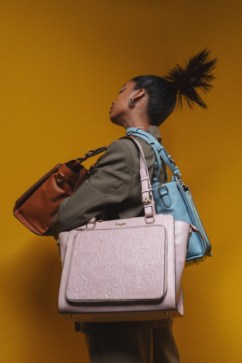कला Snow Pink (Gondh Deer) Everyday Essential Shoulder Bag (PRE ORDER)