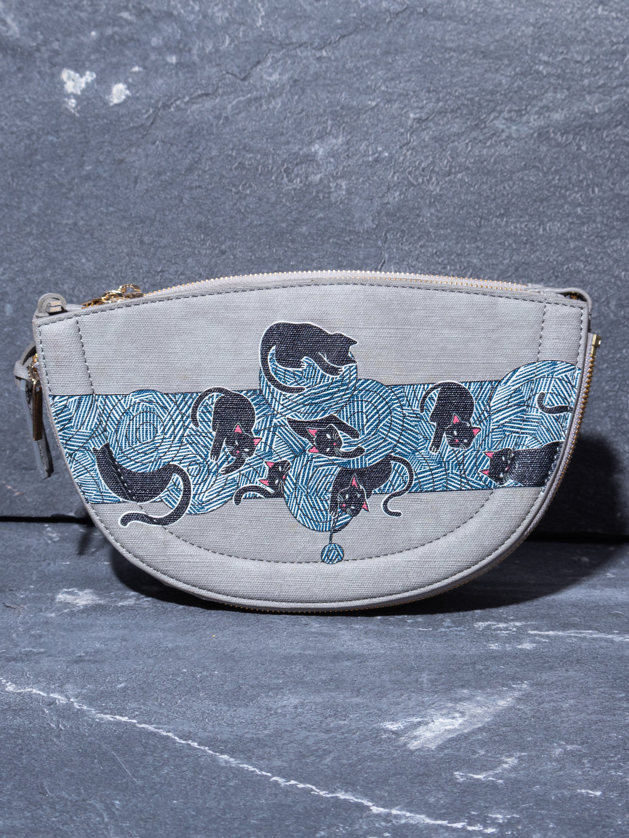 The Knitty Kitties Half Moon Sling Bag