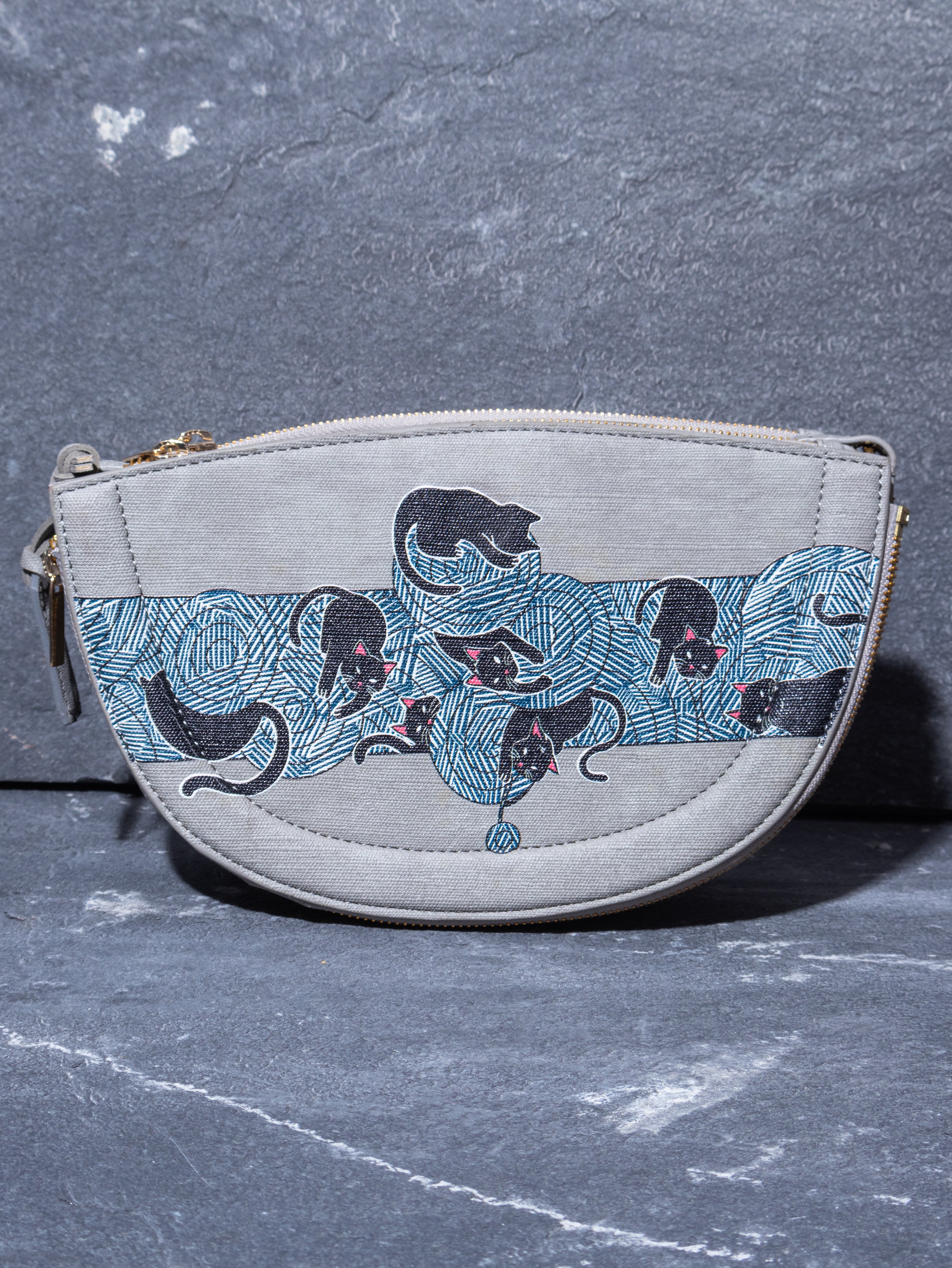 The Knitty Kitties Half Moon Sling Bag