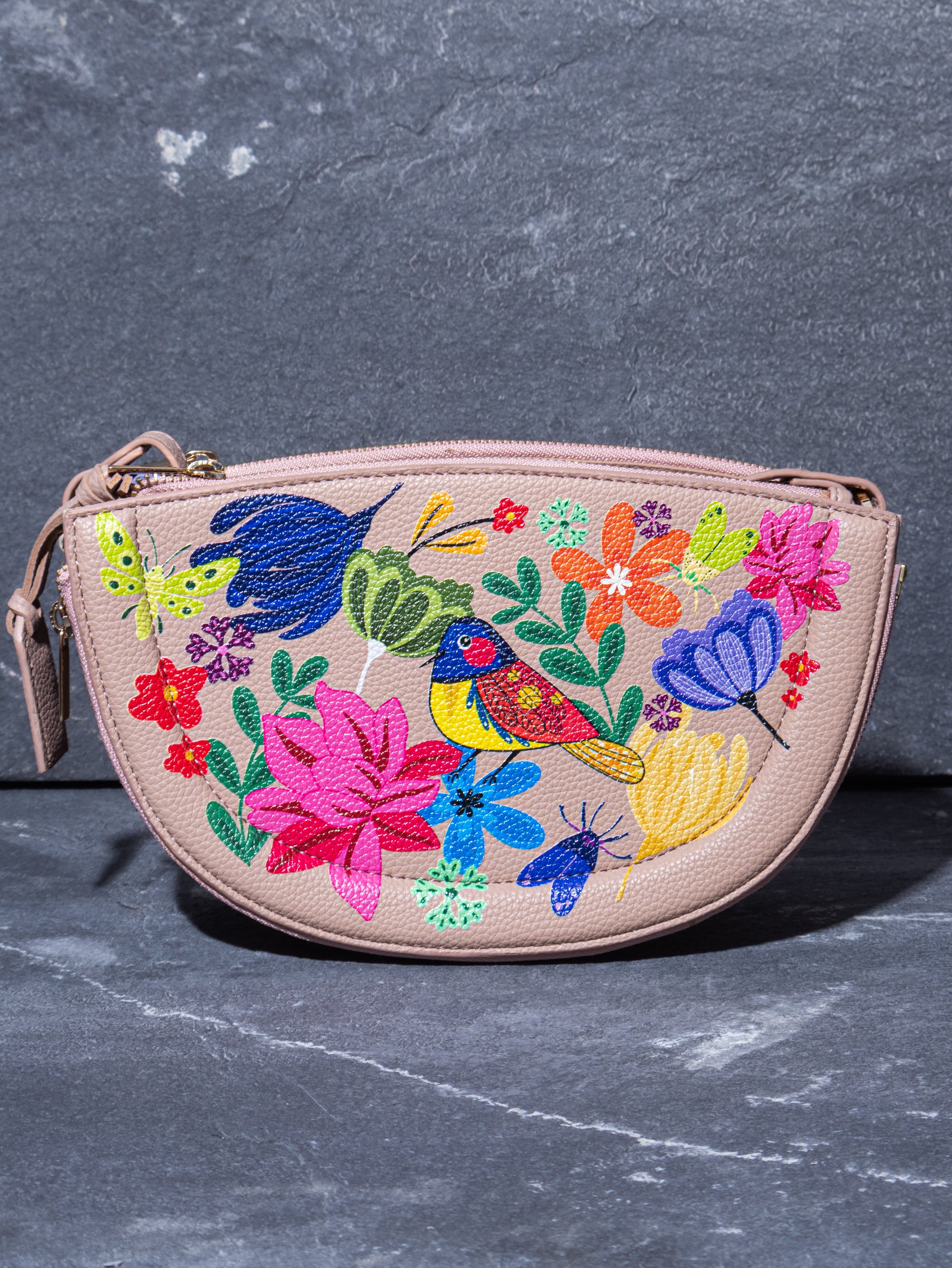 FLORAL BUNDLE HALF MOON BAG