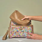 BUNASAA Hand-Woven Clutch Bag - Beige