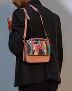 रसा Abstract Nazar Satchel Bag (HAND-PAINTED)
