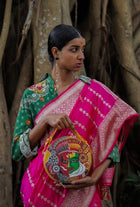 रसा Nakaab Round Sling Bag (HAND-PAINTED)